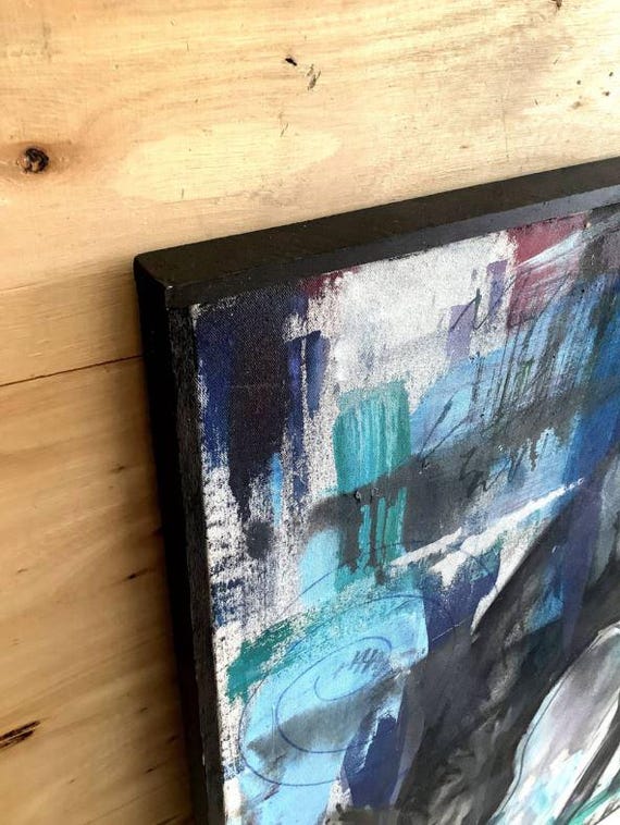 Original Abstract Horse Painting, Acrylic Animal Wall Art, 36x48 Canvas, One of a kind
