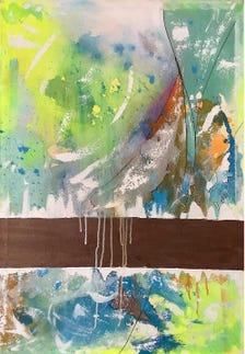 Original Abstract Acrylic Painting, Textured Contemporary Wall Art (24x36)