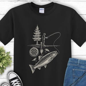 Fishing Adventure Unisex Heavy Cotton Tee | Perfect for Outdoors, Gifts for Fishermen, Nature Lovers, Fishing Trips, Casual Wear