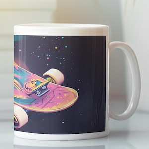 Vibrant Skateboard Ceramic Mug - Perfect Gift for Skateboarding Enthusiasts, Coffee Lovers, Birthday Present, Unique Home Decor, Fun [...]