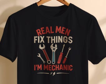 Funny Mechanic Shirt I Fix Cars – Retro Automotive T Shirt for Men, Car Guy Tee, Auto Repair Gift, Fathers Day Mechanic TShirt