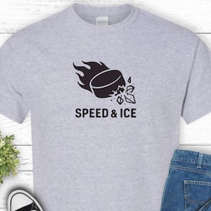 Ice Hockey Enthusiast Tee, Cool Graphic Tee, Sports Fan Shirt, Gift for Hockey Lovers, Unisex Heavy Cotton Tee