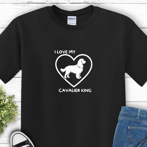 Cavalier King Charles Love Tee, Dog Lover Shirt, Pet Owner Gifts, Casual Wear, Fun T-Shirt, Birthday Gift