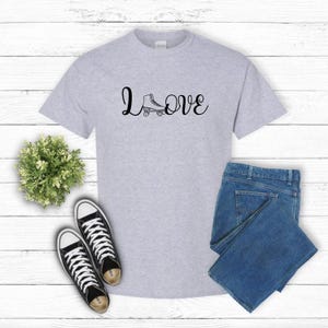 Copy of Empowering Roller Skate Tee, Fun Casual Shirt, Vintage Vibe Tee, Gift for Roller Skating Lovers, Heart Graphic T-Shirt, 80s