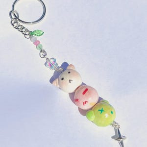 Kawaii Animal Keychain – Cute Bear, Bunny & Cat Faces – Clay Charm Gift for Teens and Girls