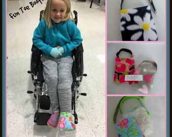 Child Fleece Foot Cast Toe Bootie,Flowers & Hearts Toe Warmer Sock, Liquid Repellent Protection Crutch Pad Case Cover, Cast  Volleyball Sock