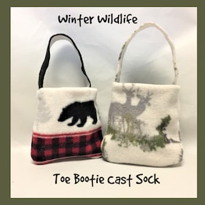 Fleece Foot Cast Toe Bootie, Liquid Repellent Protection, Toe Warmer Cast Sock, Wildlife Case Cover, Patriotic  Crutch Pad Volleyball Sock