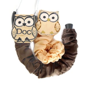 Personalized Monogram Stethoscope Cover Owl, RN CNA Graduation Gift, Veterinarian Animal Stethoscope Cover, Machine Washable, Length 20&quot;