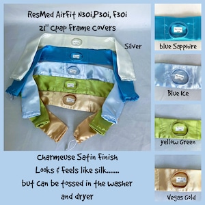21 Cpap Covers ResMed N30i P30i F30i, Charmeuse Fabric image 4