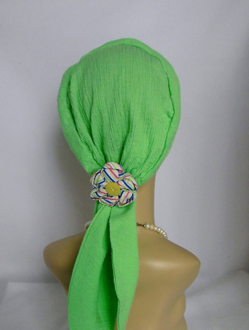Gauze Scarf Turban Mint Green Chemo Volumizer Headwear Etsy