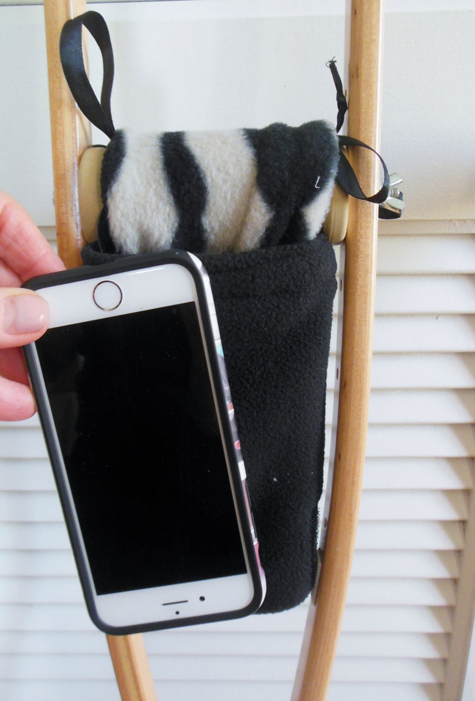 Mustache Fleece Padded Crutch Padsn Crutch Phone Tote Toe Etsy