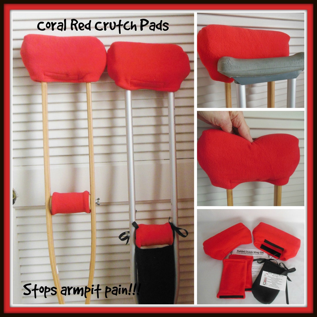 Red Fleece Crutch Pads Bounce Back Padding Kids Crutch Cover. Etsy