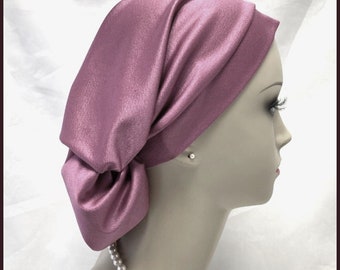 Mulberry Satin Hair Snood, Sombrero Voluminizador Chemo