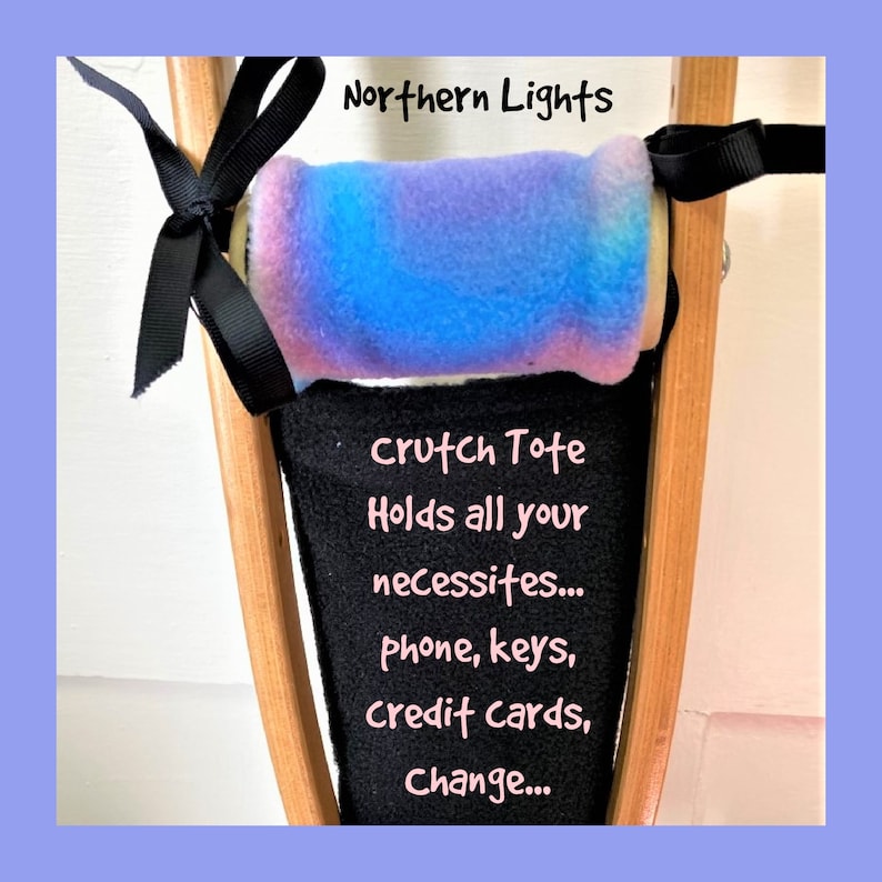 Northern Lights Swirl Fleece Crutch Pads image 5
