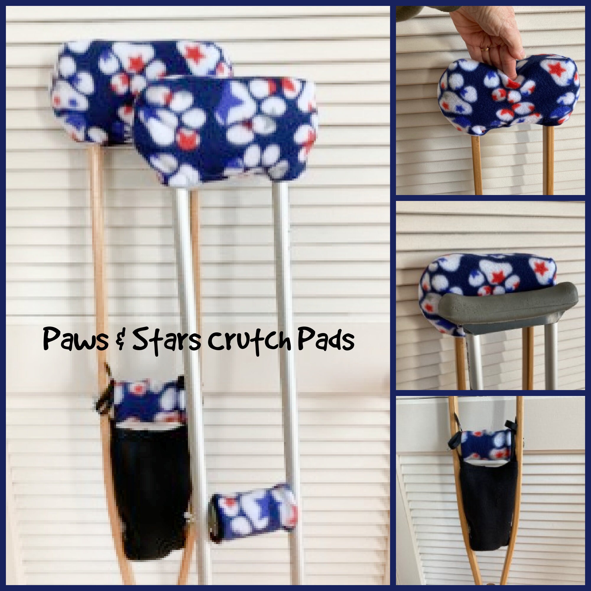 Dog Paws Fleece Crutch Pads Padded Animal Crutch Wrap Etsy Australia