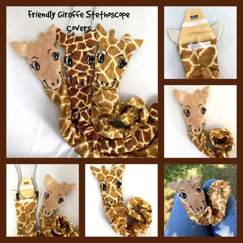 Giraffe Stethoscope Cover, RN Graduation Gift, , CNA Gift, School Home Nurse, Veterinarian Animal Stethoscope Cover 20 Machine Washable image 2