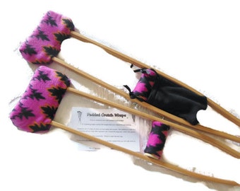 30% OFF Fuchsia & Black Flames Crutch Pads