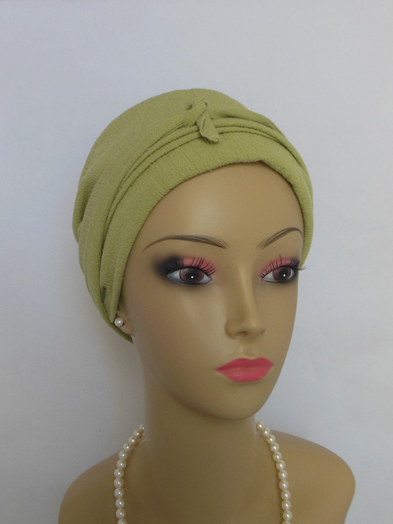 Gauze Scarf Turban Celery Green Volumizer Chemo Headwear Etsy