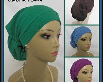 Gauze Hair Snood Turbans, Multiple Colors Volumizer Chemo Headwear,