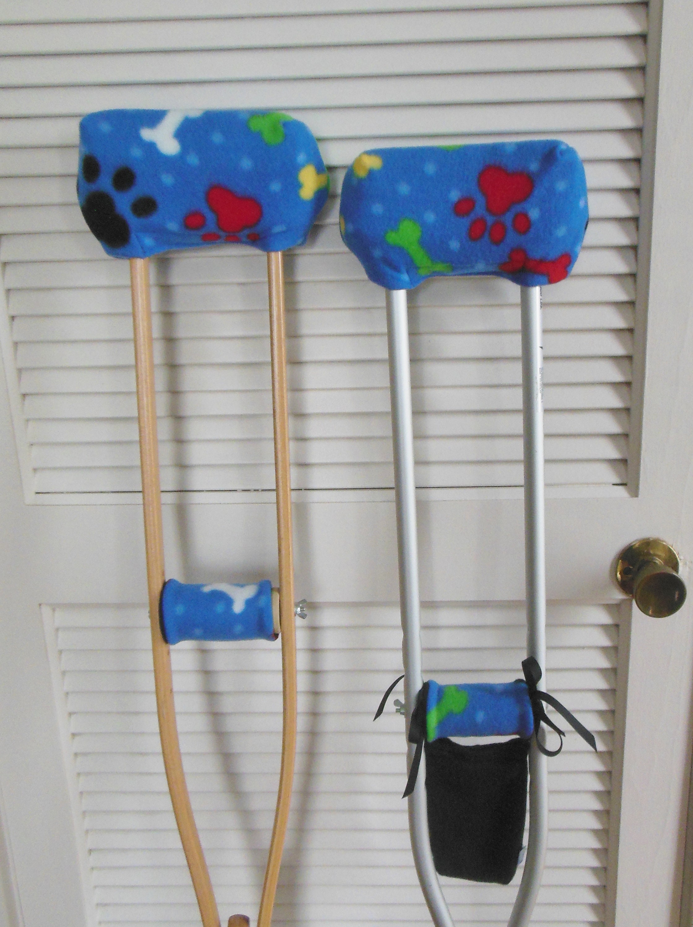 Padded Animal Crutch Wrap I Woof You Puppy Paws Crutch Pads Etsy