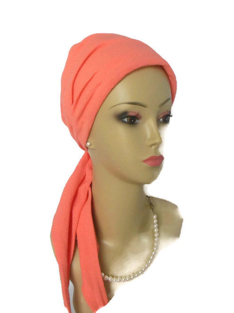 Gauze Scarf Turban Coral Volumizer Chemo Headwear 17 Etsy