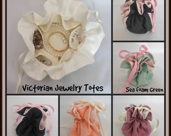 Organizzatori per gioielli, borsa per gioielli vittoriana con motivo moiré, regalo di Natale, regalo di ringraziamento per l'insegnamento, sacchetti per pot-pourri