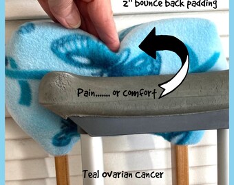 Imbottitura per stampelle Bounce Back in pile verde acqua per cancro ovarico