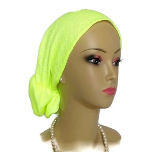 25% OFF Hair Snood Wow Yellow Lace Ex Length Turban, Volumizer Chemo Headwear