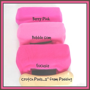 Pink Fuchsia Fleece Bounce Back Padding Crutch Pad Covers, Crutch Tote Bag, Toe Warmer Bootie, Volleyball Sock, Stops Arm Pit Pain