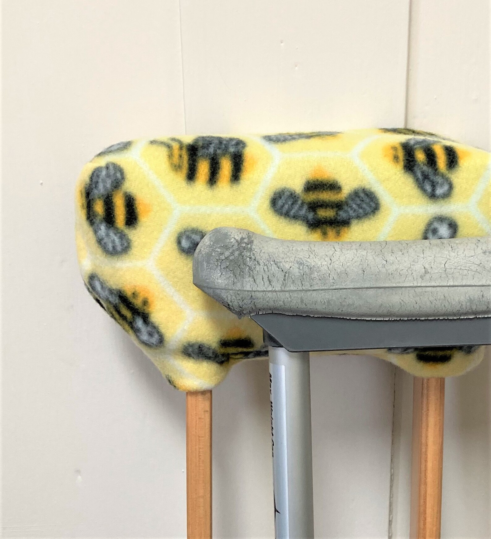 Honey Bee Padded Crutch Fleece Crutch Pads Animal Crutch Etsy