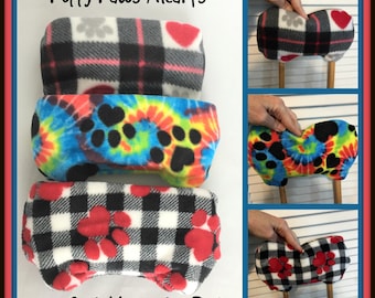 Puppy Paws & Hearts Fleece Crutch Pads,Padded Animal Crutch Wrap,Crutch Tote, Toe Bootie Cast Sock, Washable Crutch Pads, Stops Arm Pit Pain