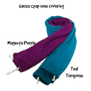 Gauze and Jersey CPAP Wrap, 6 -7 Ft Cpap Tubing Cover, Noise Dampening Sleep Apnea Cpap Cover, Condensation Absorbing Cpap Covering