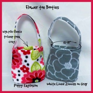 Flower Foot Cast Toe Booties