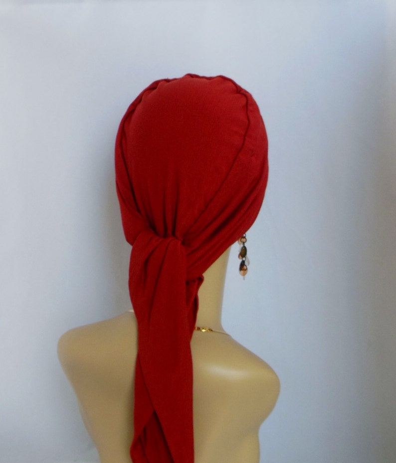 Jersey Scarf Turban Rust 18ties Volumizer Chemo Etsy