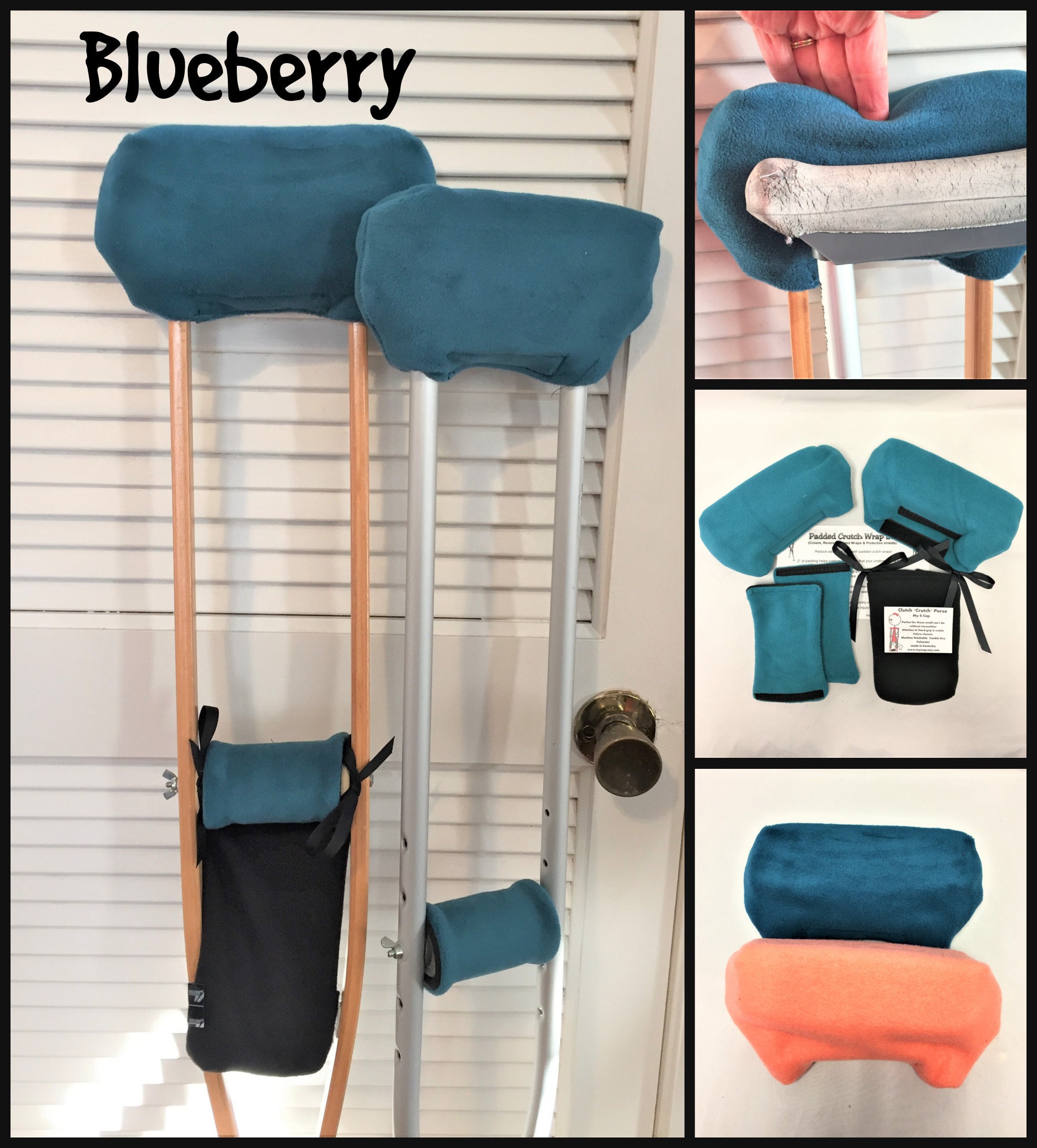 Apricot Fleece Crutch Pads Blueberry 2 Bounce Back Etsy