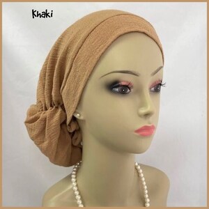 Fall Colors Gauze Hair Snood Turbans,  Volumizer Chemo Headwear