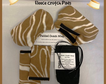 Caramel & Cream fleece Crutch Pads