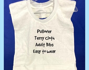 Adult Terry Cloth Pullover Bibs