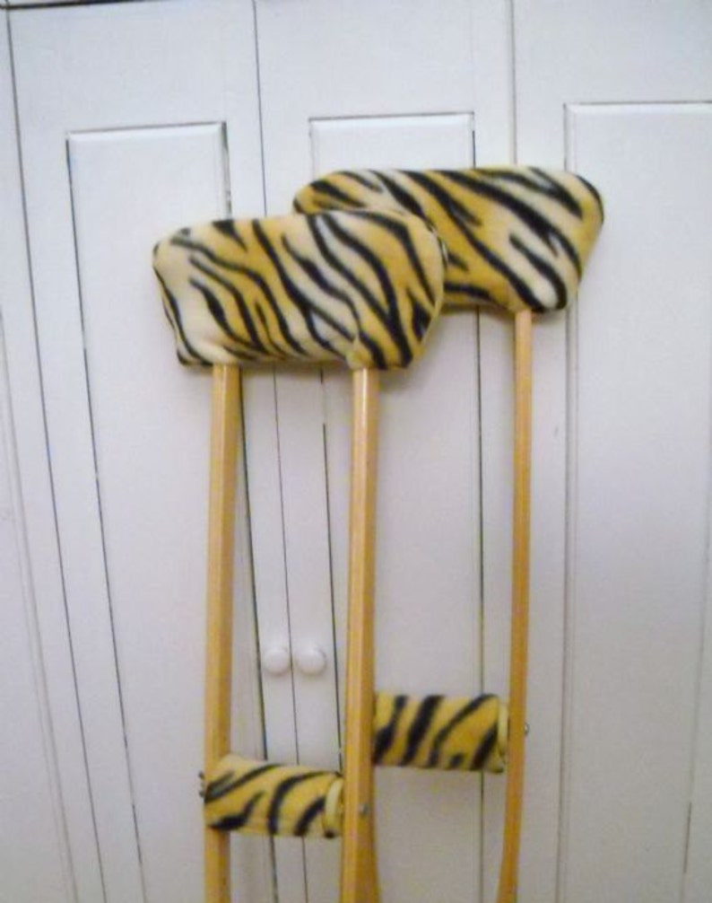 Tiger Fleece Crutch Pads Crutch Phone Tote Toe Bootie Etsy
