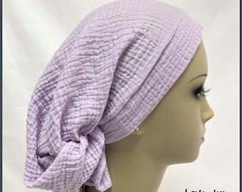 Turbante per capelli con doppia garza: nero, blu, rosso, lavanda, volumizzante, chemio