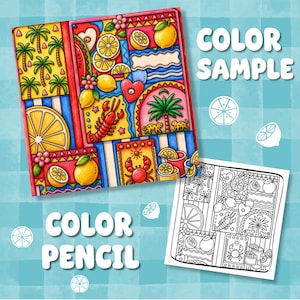 Cozy Summer Cottagecore Mediterranean Coloring Pages, Hobby Relaxing Colouring Book for adult and kids image 7