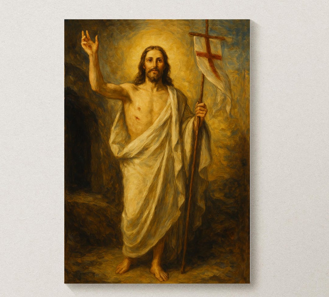 Resurrection of Jesus - Digital Painting Christian Poster to Print ...
