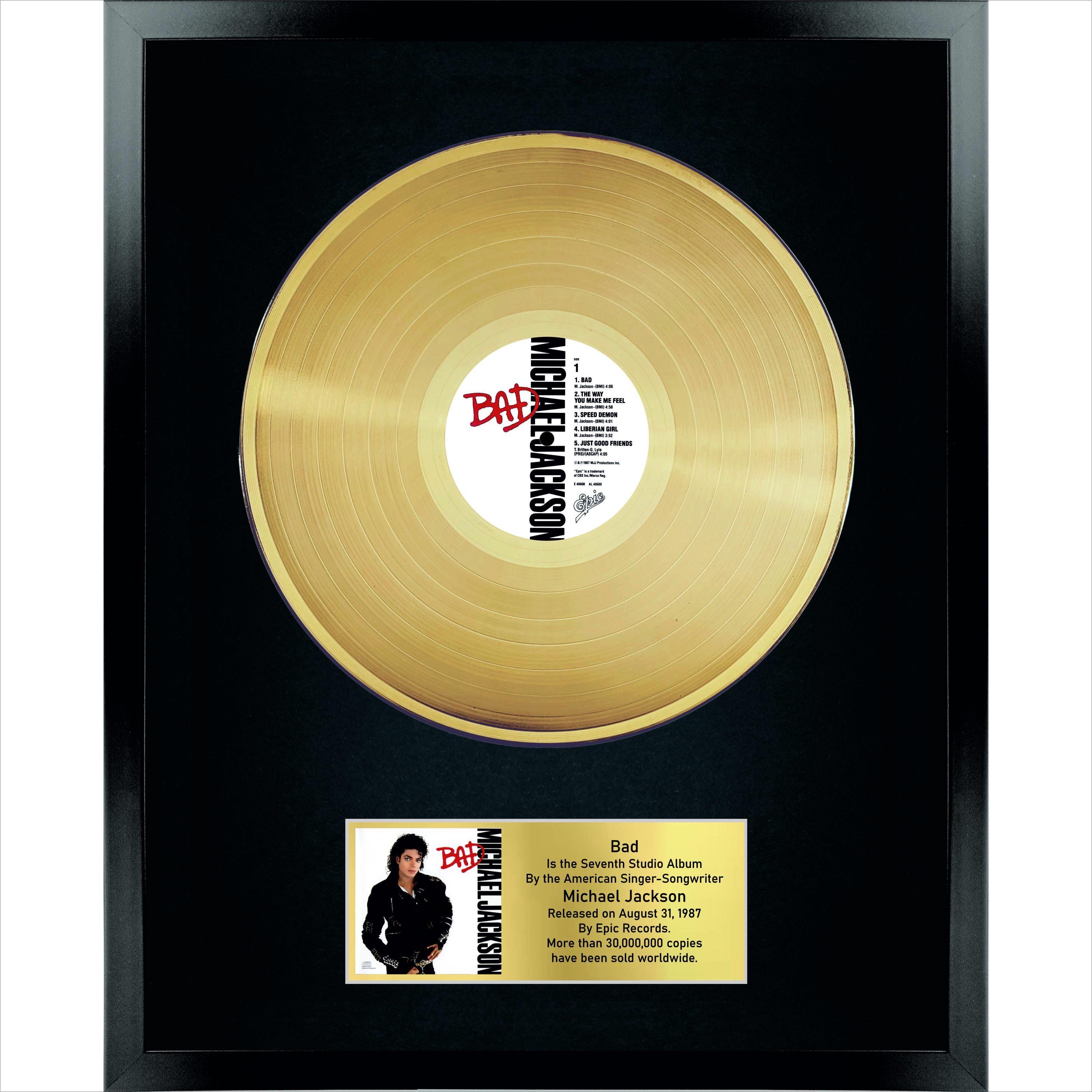 Michael Jackson – Bad / LP Gold 12 Inches / Music Memorabilia