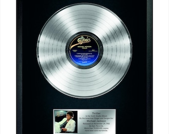 Michael Jackson – Thriller / LP Platinum 12&quot;/ Musik-Erinnerungsstücke / Innendekoration / Souvenir / schwarz gerahmt / Sammlerstück / Platinum Vinyl