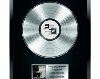 Eminem – The Marshall Mathers LP  / music memorabilia / interior decor / black framed souvenir  / Platinum Vinyl