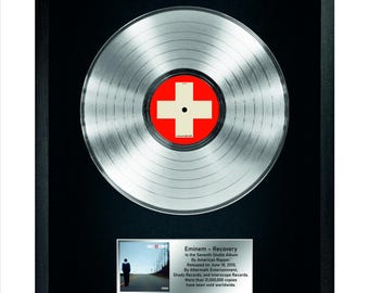 Eminem - Recovery LP / music memorabilia / interior decor / black framed souvenir  / Platinum Vinyl