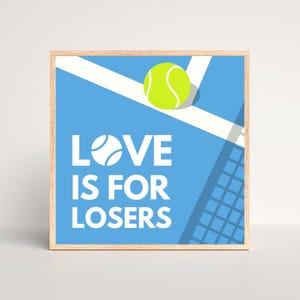 Digital Tennis Print, Printable Wall Art, Blue, Tennis Poster, Digital Download, Gift idea for tennis lover, Tennis Illustration