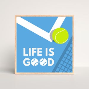 Digital Tennis Print, Printable Wall Art, Tennis Poster, Blue, Digital Download, Gift idea for tennis lover, Tennis Illustration