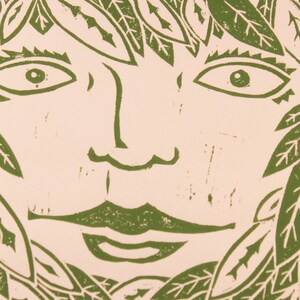 The Green Woman block print SALE