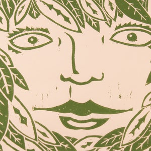 The Green Woman block print SALE